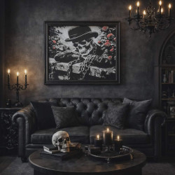 Chained Skeleton in Rose Garden