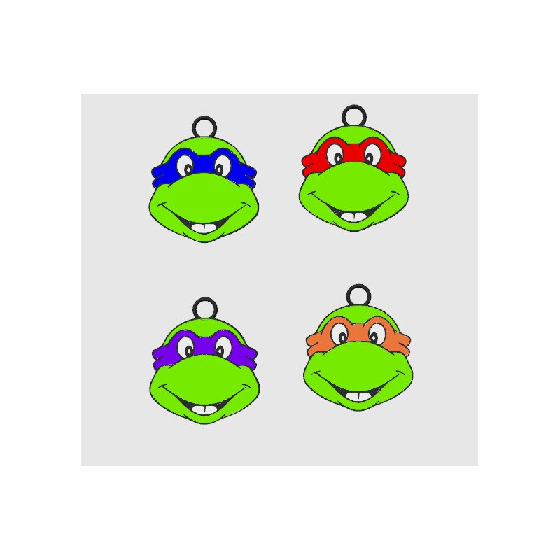 Ninja Turtle Keychain - 4 PACK Ninja Turtle Keychain - 4 PACK