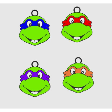 Ninja Turtle Keychain - 4 PACK