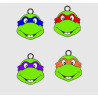 Ninja Turtle Keychain - 4 PACK